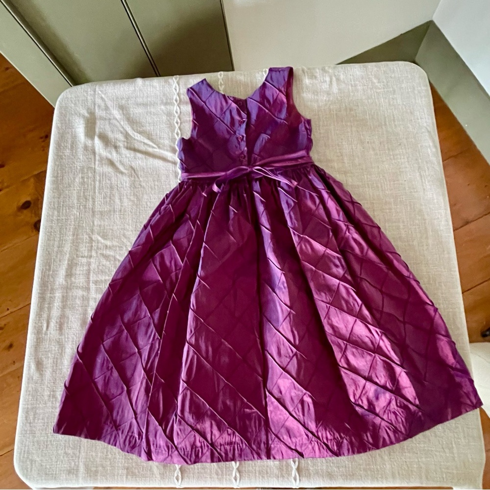Purple Iridescent Satin Dress — Formal Girl’s Size: 7 by Perfectly Dressed 🎀 - Picture 3 of 14
